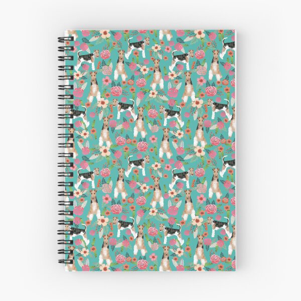 Item preview, wire fox terrier floral pattern - vintage florals, doggo, cute dog, wire fox terrier  designed and sold by PetFriendly.