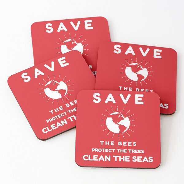 Item preview, Save the Bees, protect the trees, clean the seas designed and sold by More than Myriad.
