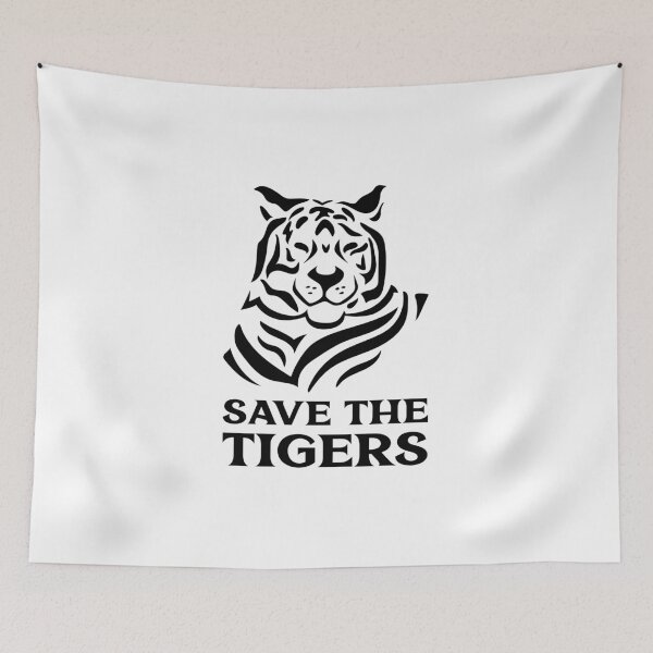 Item preview, Save the Tigers Black Tiger Animal Rights designed and sold by quoteology.