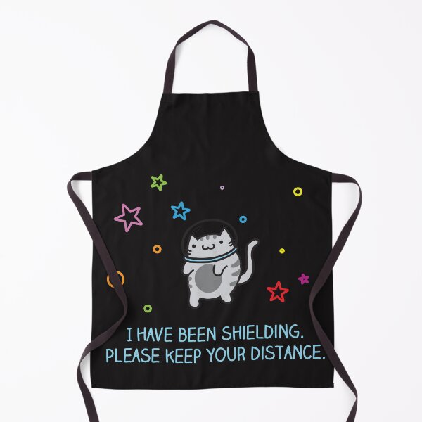 Item preview, I have been shielding. Please keep your distance. Covid-19 safety cat! designed and sold by IceCreamCat.