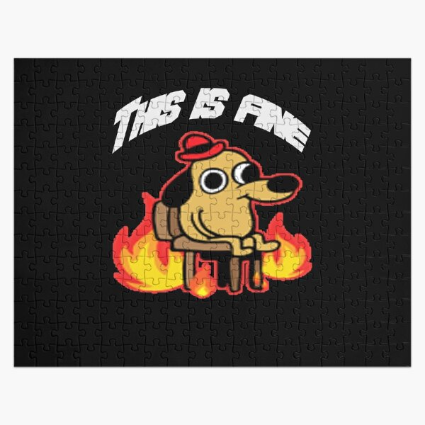 this is fine meme stuffed animal