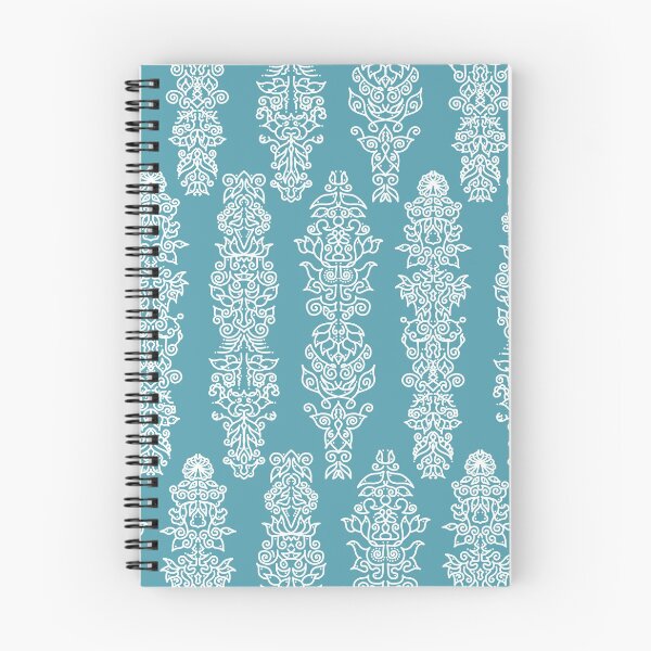 Item preview, Trio of symmetry abstracts pattern with blue background designed and sold by CiniArt.