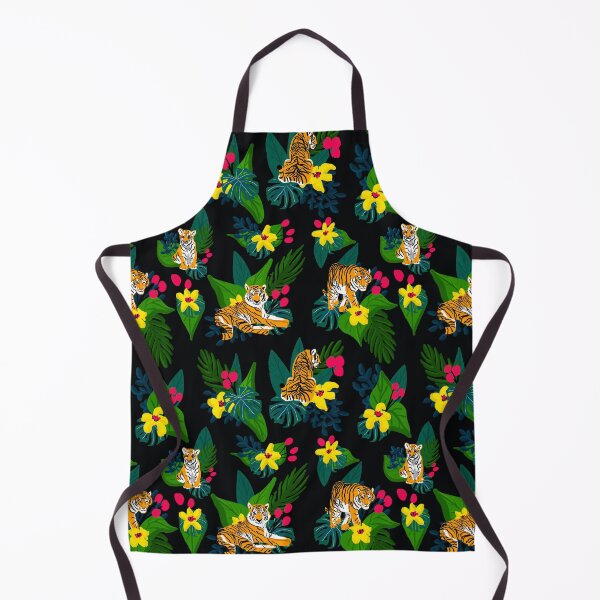 Item preview, Exotic Tigers in tropical setting pattern designed and sold by Quick Brown Fox Canada.