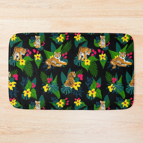 Item preview, Exotic Tigers in tropical setting pattern designed and sold by Quick Brown Fox Canada.