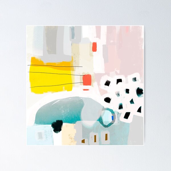 Lagoon // Abstract Modern Art Print Poster