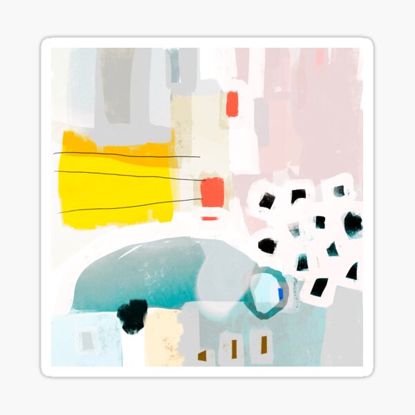 Lagoon // Abstract Modern Art Print Sticker