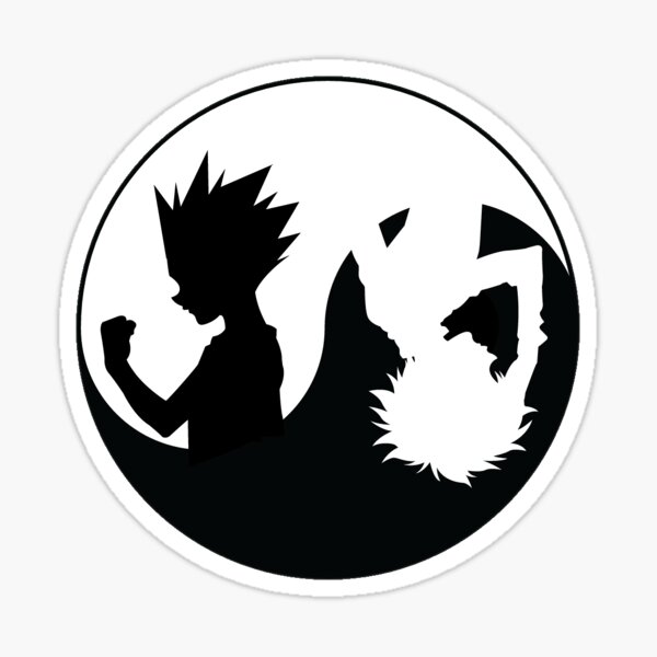 Hunter heroes black and whites Sticker