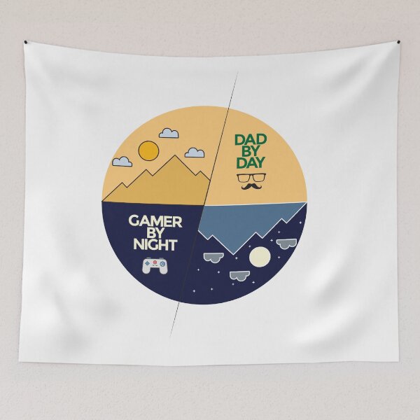 Item preview, Gamer Dad | Dad by Day, Gamer by Night | Funny designed and sold by Minimalwiz.