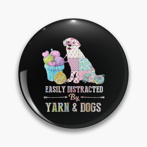 Item preview, Easy Distracted By Yarn And Dogs Knitting And Crocheting designed and sold by ZhenKangFang.