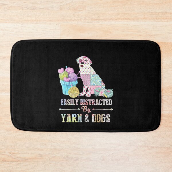 Item preview, Easy Distracted By Yarn And Dogs Knitting And Crocheting designed and sold by ZhenKangFang.