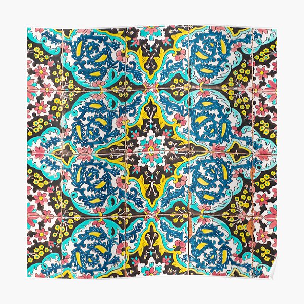 Paisley Tiles Poster