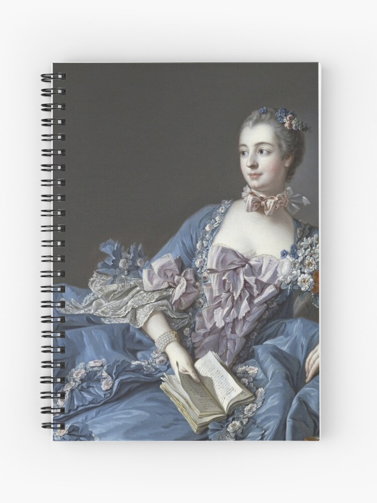 Francois Boucher Madame De Pompadour Jeanne Antoinette Poisson 1721 Spiral Notebook By Artcenter Redbubble