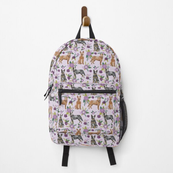 Item preview, Australian Cattle dog floral pattern, floral, florals, lavender floral, purple floral, dog florals, cute, cute dog, cute food, pet, dog, dogs, blue heeler designed and sold by PetFriendly.