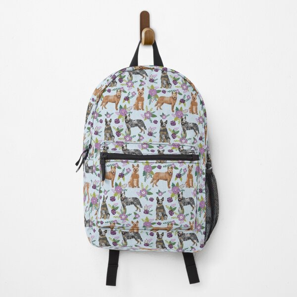 Item preview, Australian Cattle dog floral pattern, floral, florals, lavender floral, purple floral, dog florals, cute, cute dog, cute food, pet, dog, dogs, blue heeler designed and sold by PetFriendly.