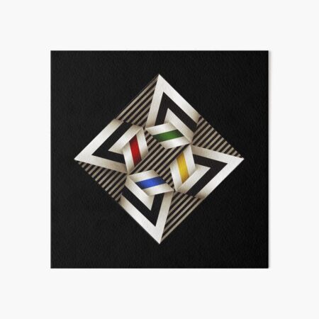 Artikel-Vorschau von gefaltete bunte Formen geometrische Malerei Omar rayo op art, designt und verkauft von mariaa999.