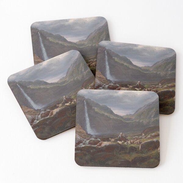 Item preview, Feige Waterfall by Johan Christian Dahl, 1848 designed and sold by Vintage Wall Art.