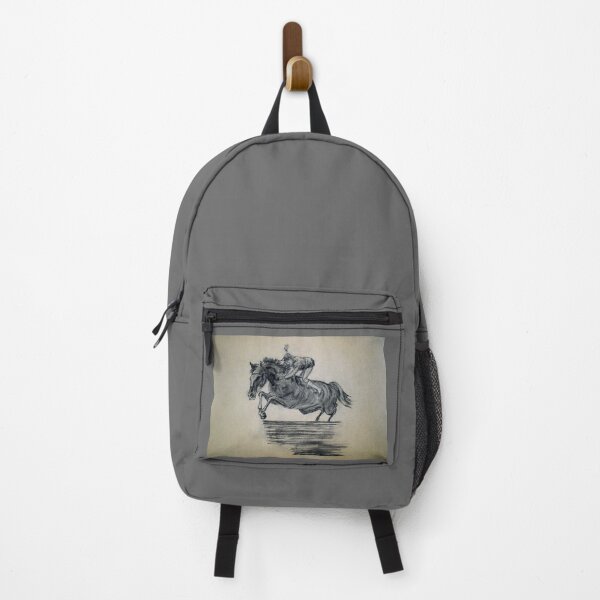 Item preview, Racing horse with a girl. Gray charcoal designed and sold by ElenaGalaxyArt.
