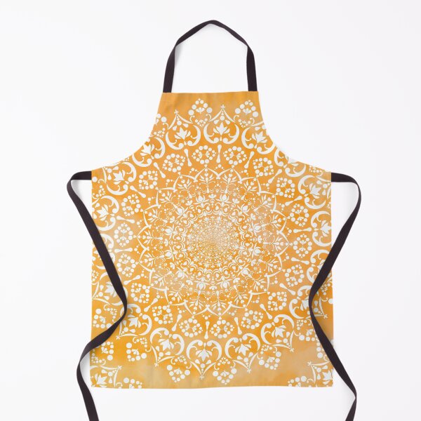 Item preview, Mandala marbled orange white designed and sold by ChrissiCreation.
