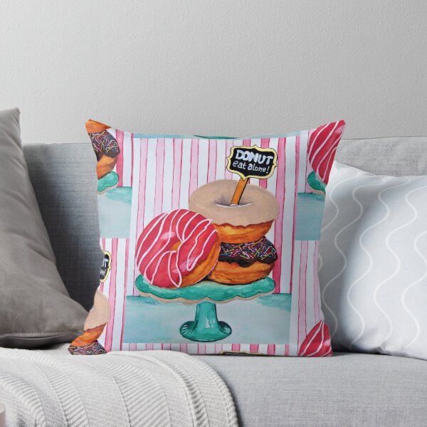 Item preview, DONUT EAT ALONE! (cute donuts) designed and sold by Blissful Brushes.