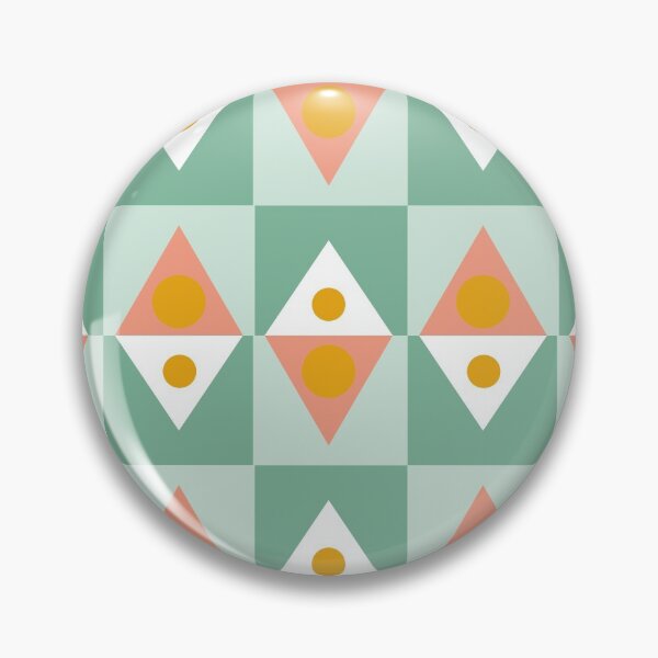 Artikelvorschau, Geometrisches Muster - Grün und Koralle entworfen und verkauft von ConoArt.