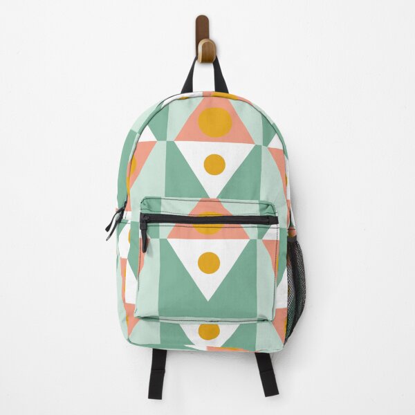 Item preview, Geometric Pattern - Green and Coral designed and sold by ConoArt.