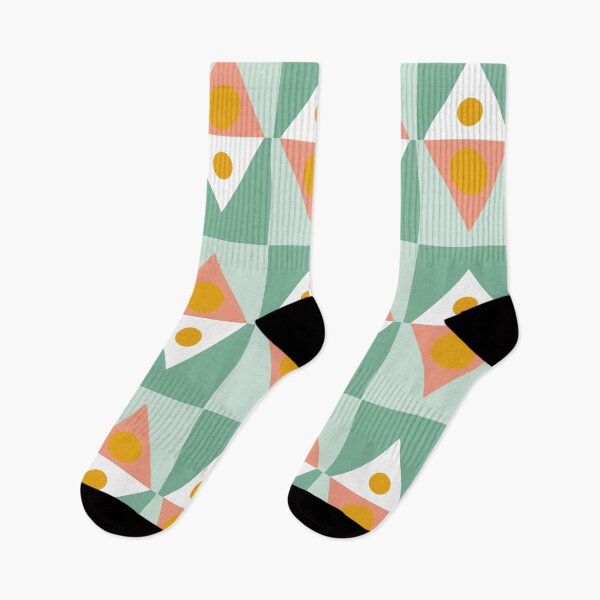 Item preview, Geometric Pattern - Green and Coral designed and sold by ConoArt.