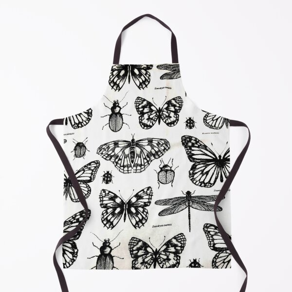 Item preview, Black and white insect pattern butterflies and other bugs designed and sold by conceptDVS.