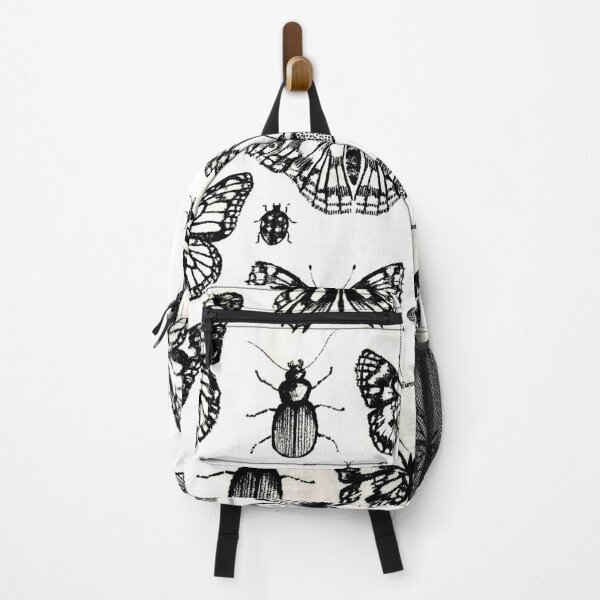 Item preview, Black and white insect pattern butterflies and other bugs designed and sold by conceptDVS.