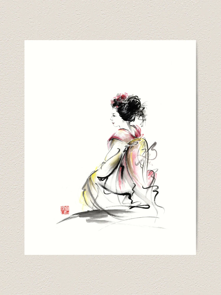 アート・デザイン・音楽 femmes photographes japonaises Geisha Japanese woman young girl in Tokyo kimono fabric