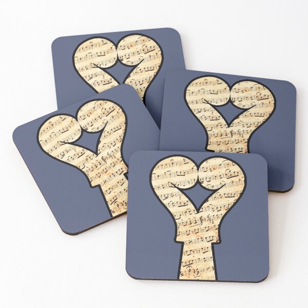 Item preview, Music lover with two violins in heart shape and musical notes designed and sold by Grégory DUBUS.