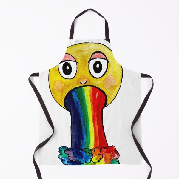 Item preview, Cute rainbow vomiting emoji designed and sold by Blissful Brushes.