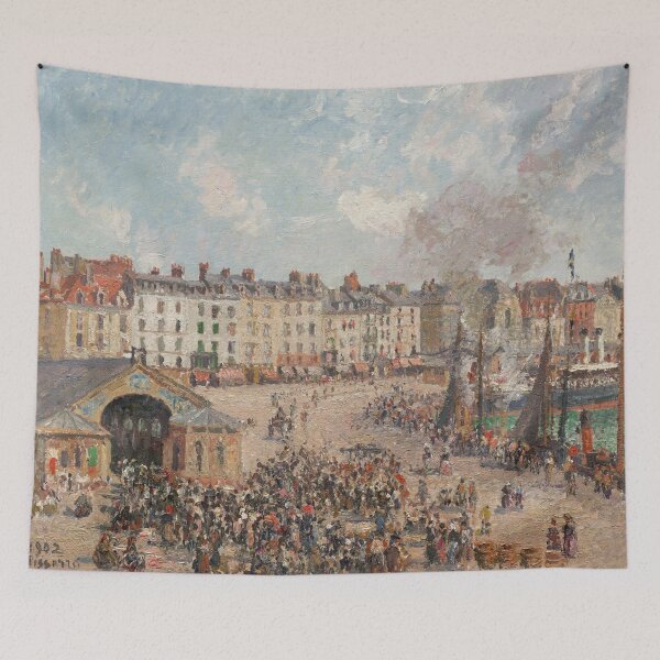 Item preview, Fishmarket by Camille Pissarro, 1902 designed and sold by Vintage Wall Art.