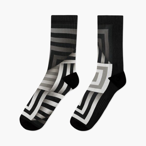 Item preview, folded black and white shapes geometric painting Omar rayo op art lines stripes designed and sold by mariaa999.