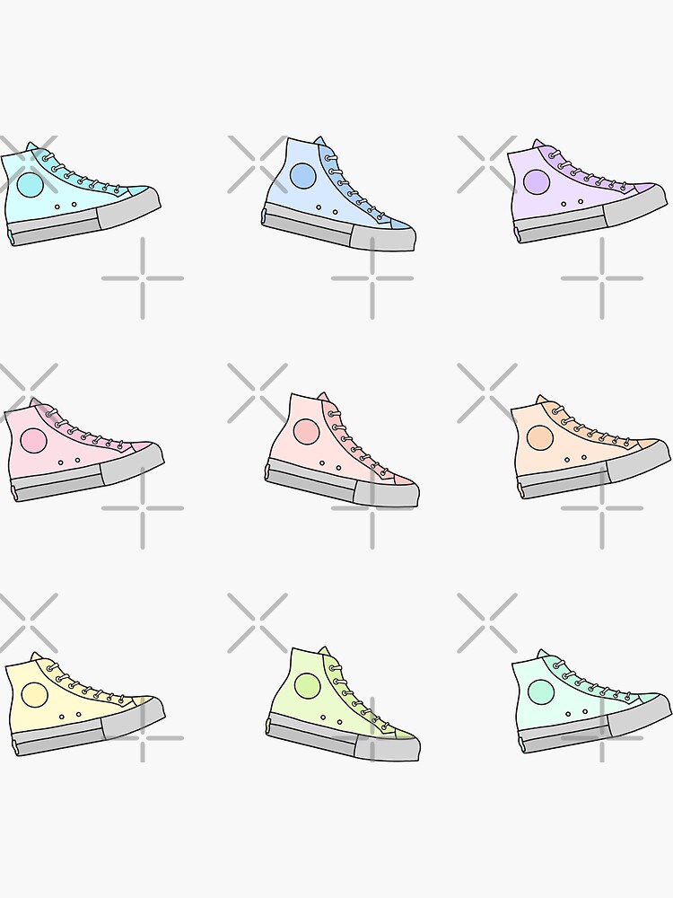 Thumbnail 3 of 3, Sticker, Pack of cute shoes designed and sold by Pastel-PaletteD.
