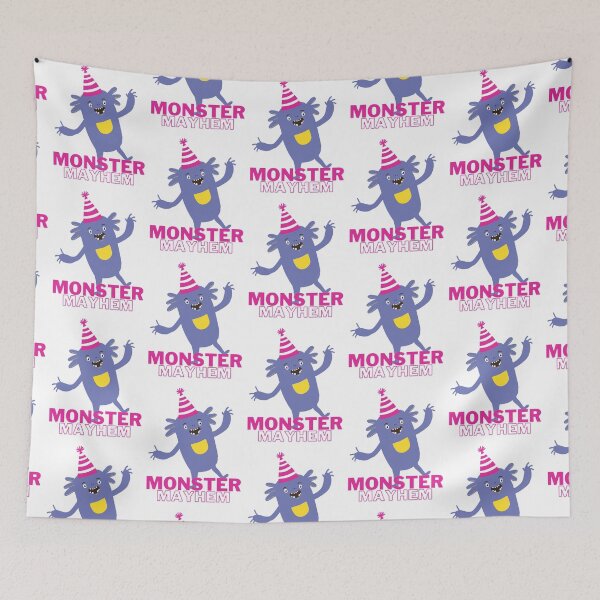 Item preview, Pink & purple happy animated monster - Monster mayhem designed and sold by priyankajustine.