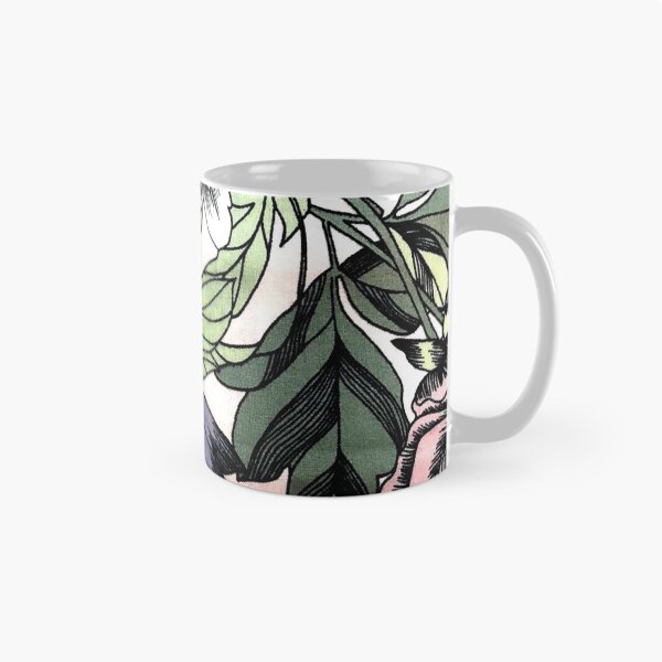 Item preview, Tropical jungle green foliage flower pattern blue and green summer Hawaii leaves floralart designed and sold by conceptDVS.