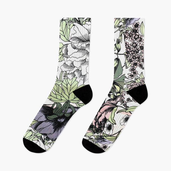 Item preview, Tropical jungle green foliage flower pattern blue and green summer Hawaii leaves floralart designed and sold by conceptDVS.
