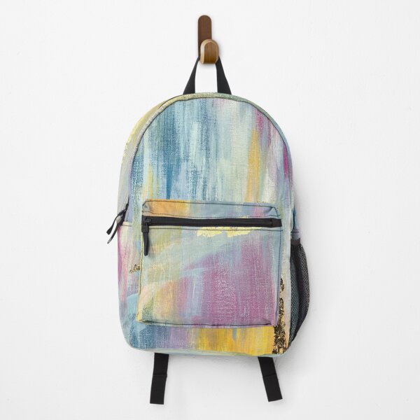 Item preview, Denim Blue, Magenta Pink, Saffron Yellow Abstract Painting designed and sold by Brushedinbold.