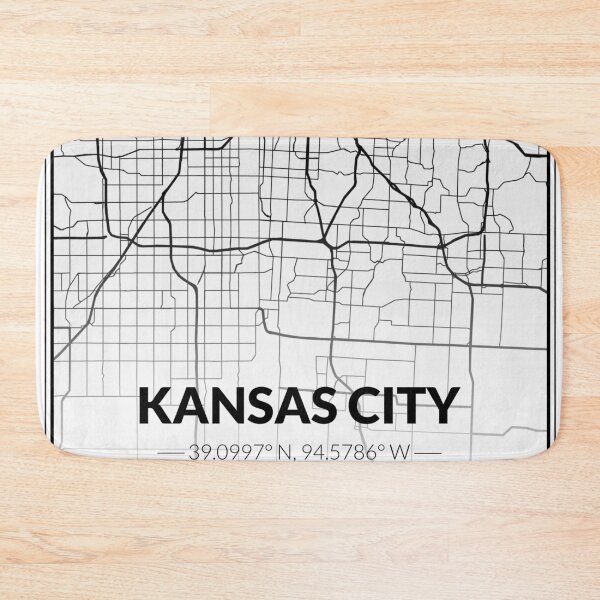 Item preview, Kansas City Black & White Map designed and sold by kelbyredux.