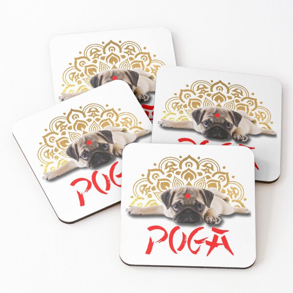 Item preview, Pug; Yoga; Poga;  designed and sold by StickerApe.