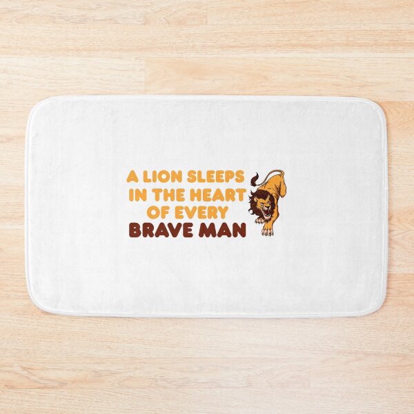 Item preview, Lions sleep in brave men's hearts designed and sold by TeeZoneZtore.