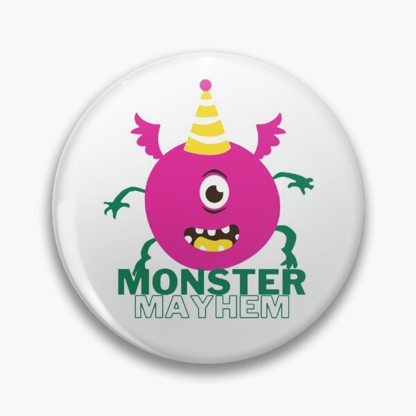 Item preview, Pink and Green happy animated monster - Monster mayhem designed and sold by priyankajustine.