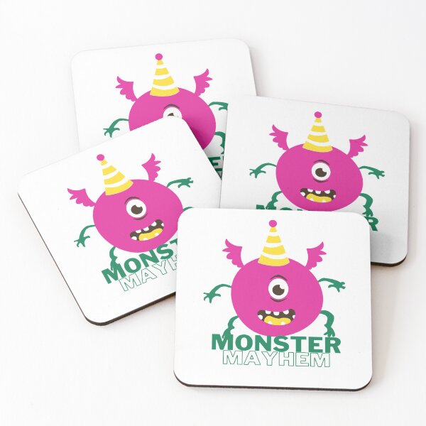 Item preview, Pink and Green happy animated monster - Monster mayhem designed and sold by priyankajustine.