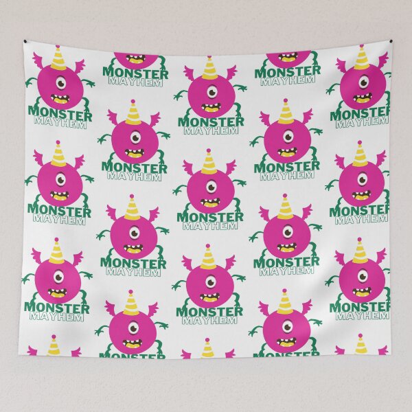 Item preview, Pink and Green happy animated monster - Monster mayhem designed and sold by priyankajustine.