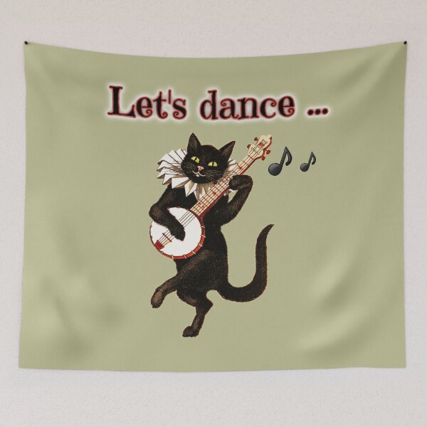 Item preview, Let's dance ( cat retro style ) designed and sold by Nesro34.
