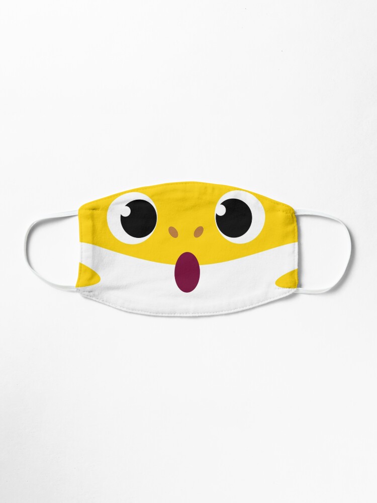 Download Baby Shark Mouth Teeth Mask Yellow Mask By Backtothewild Redbubble PSD Mockup Templates