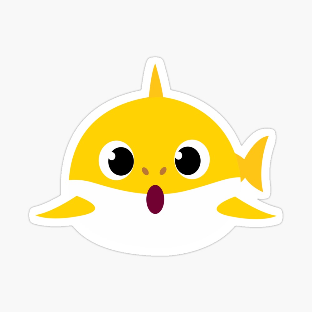 Chapa Mascara De Dientes De Boca De Tiburon Bebe Amarillo De Backtothewild Redbubble
