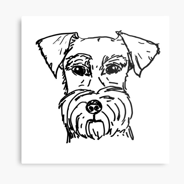 Laminas Metalicas Schnauzer Est C3 A1ndar Blanco Redbubble