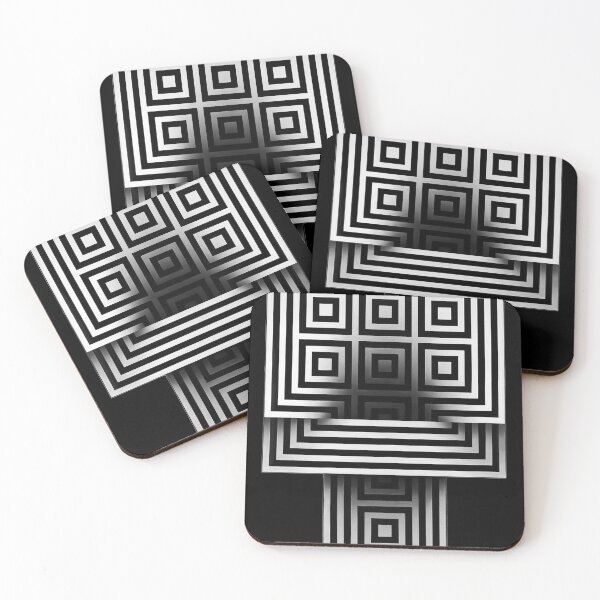 Item preview, folded black and white shapes geometric painting Omar rayo op art lines stripes designed and sold by mariaa999.