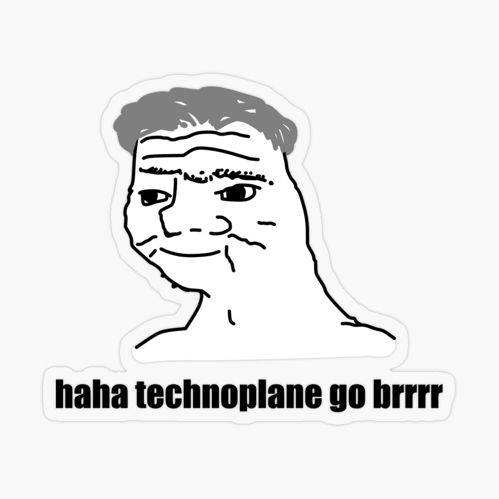 Haha technoplane go brrrr Postcard